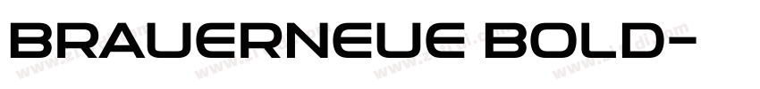 BrauerNeue Bold字体转换
